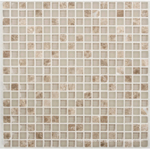 8mm Stone Marble Mix Crystal Glass Mosaic for Bathroom